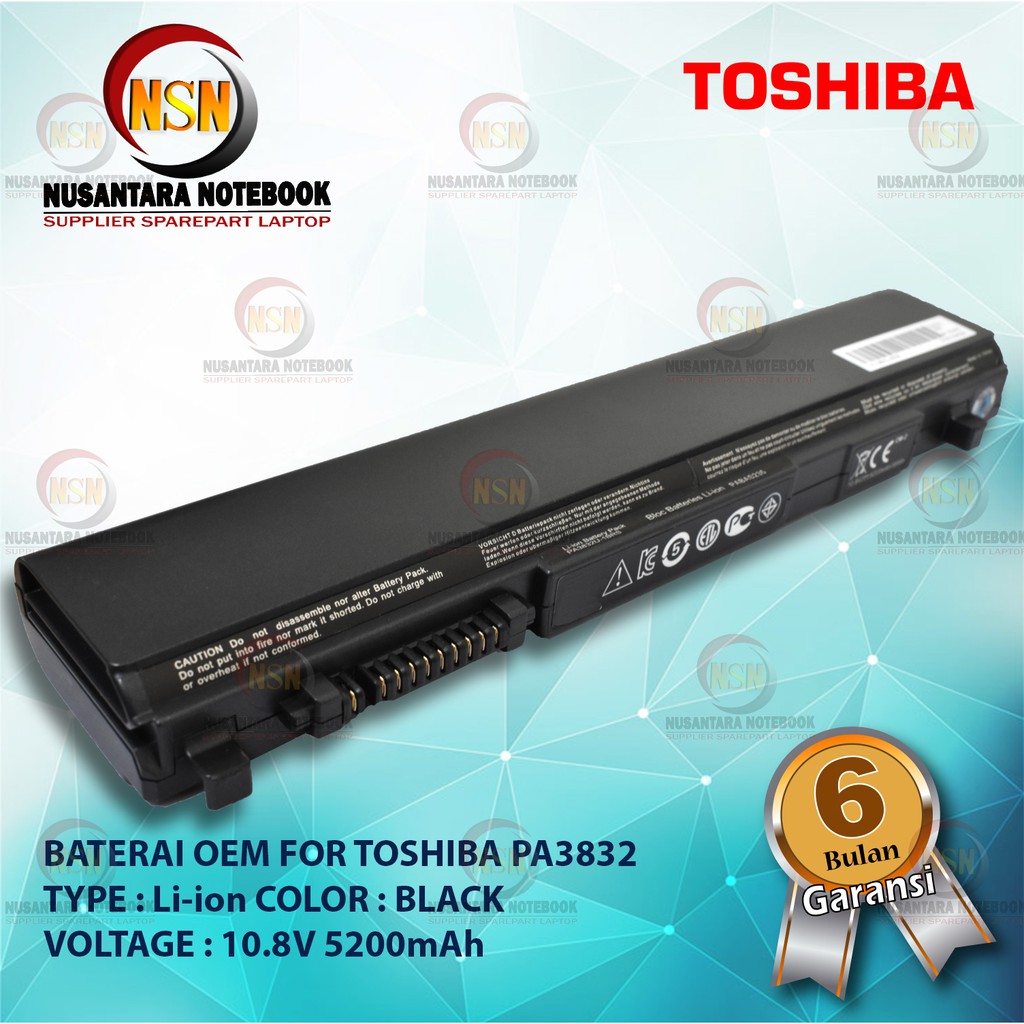 Baterai OEM For Toshiba Portage R830 R700 PA3832 PA3832-1BRS PA3929U