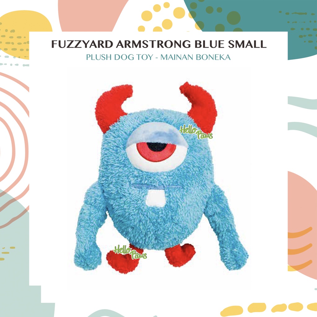 FuzzYard Armstrong Blue Small Dog Toy - Mainan Boneka Anjing Unik Lucu