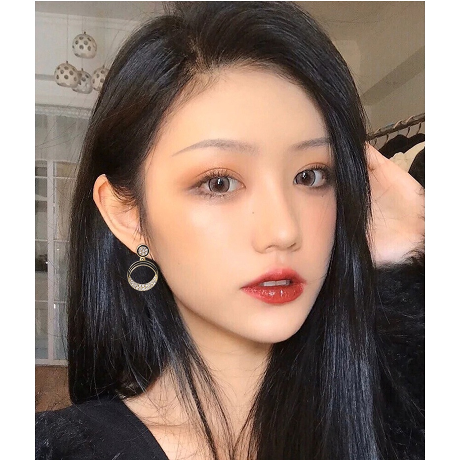 Anting 925 Silver Needle Gaya Korea Untuk Wanita