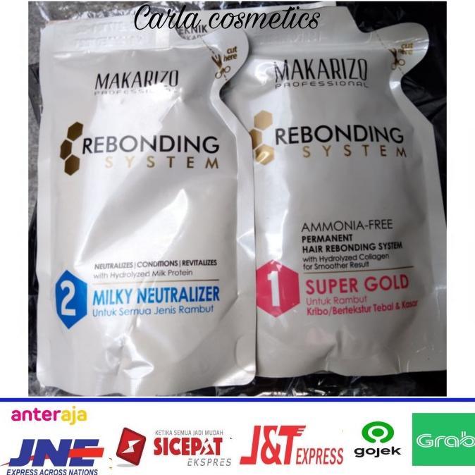makarizo rebonding system /obat pelurus rambut/ smoothing 125 ml