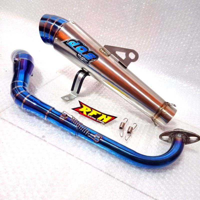 KNALPOT RACING JIGSAW DOS LEHER BLUE MOON AEROX 155 N MAX PCX SCOOPY BEAT FI KARBU VARIO 125/150 MIO