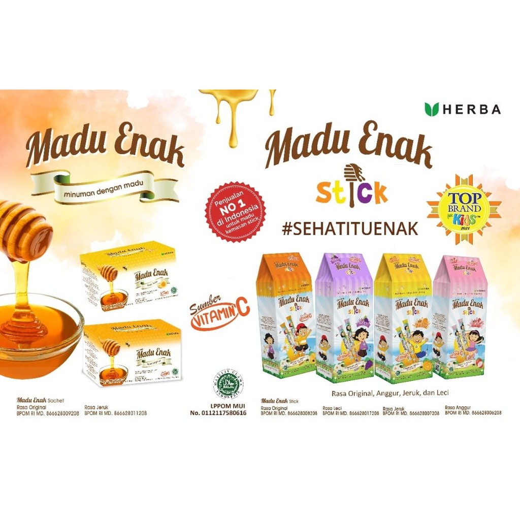 Madu Enak Stick per box isi 20 stick