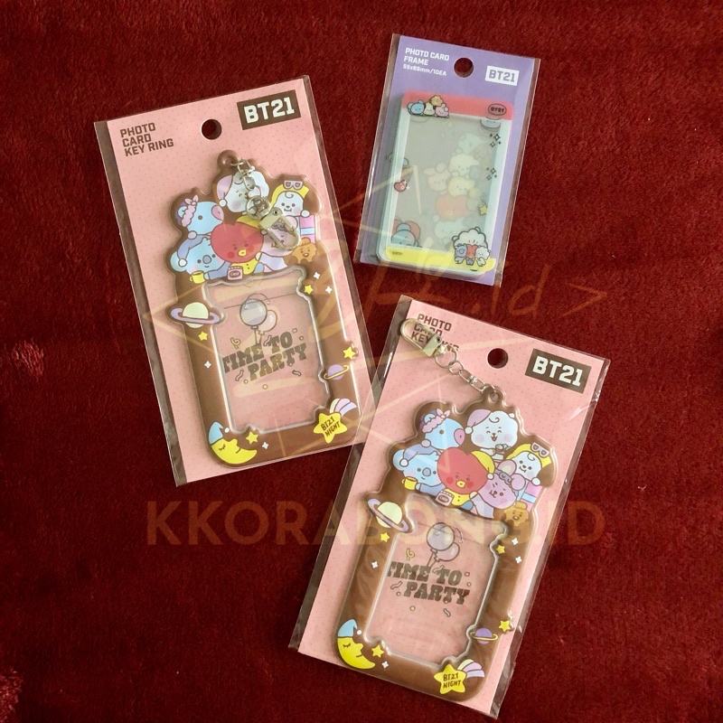 [READY] BT21 Party Photocard Keyring Frame