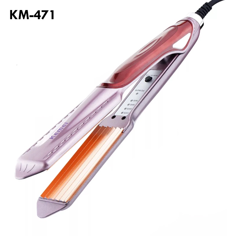 SHINE STAR - ( COD ) Kemei KM 2219 INFRARED  2IN1 Catokkan Mengeriting dan Meluruskan Rambut Otomatis Kontrol Suhu