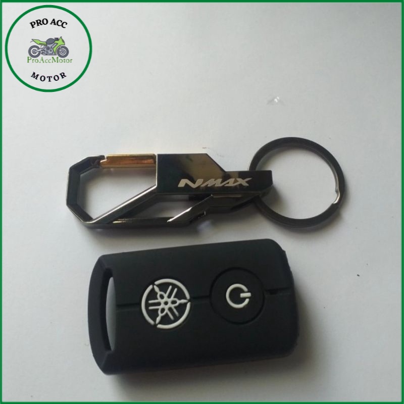 paket Gantungan kunci logo nmax + cover silikon remote smart key gantungan kunci aerox filano fazzi