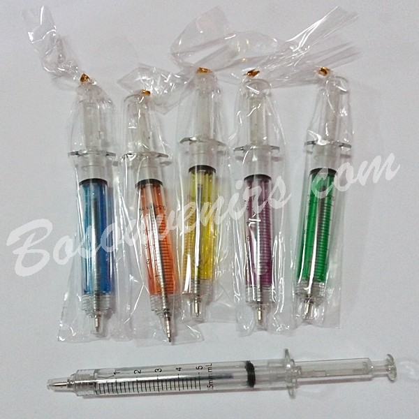 

Terlaris Souvenir Pulpen Suntik Cair warna-warni Grosir