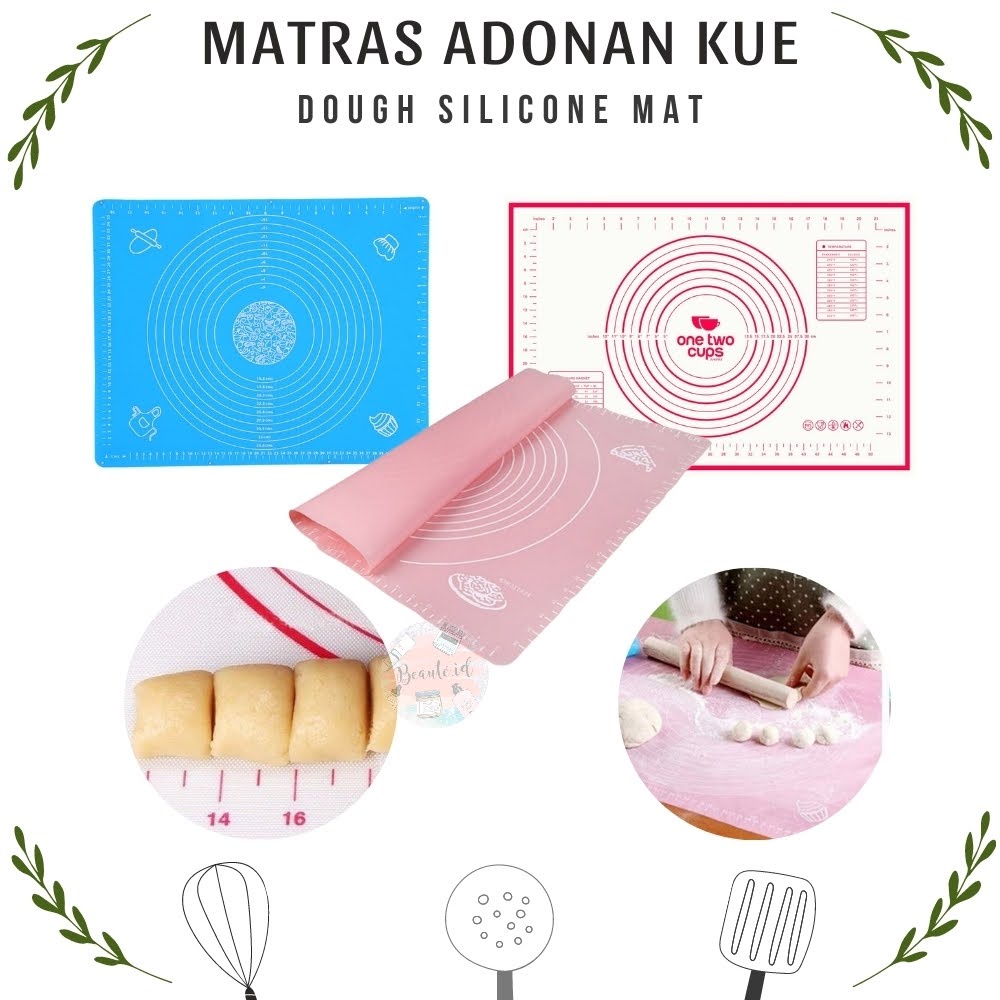 Matras Alas Adonan Kue Tempat Adonan Silikon Kue Roti Pizza Martabak Dough Fondant Silicone Baking Mat Anti Lengket