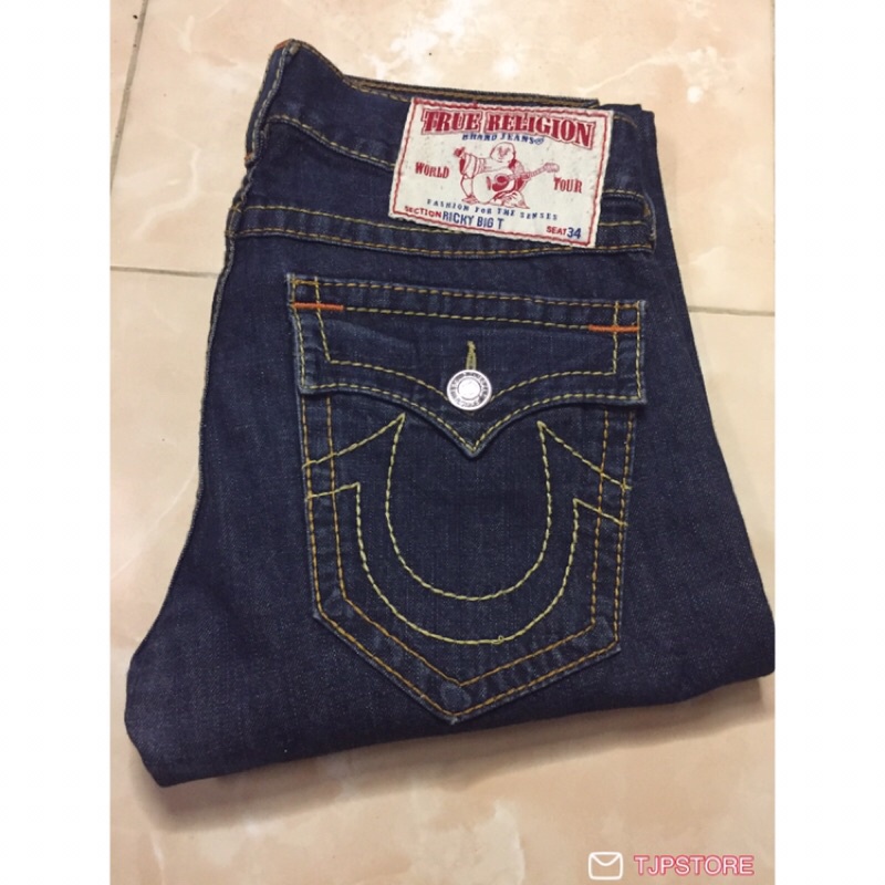 Celana Jeans Denim Second Bekas Branded True Religion Ricky Big T Size 31