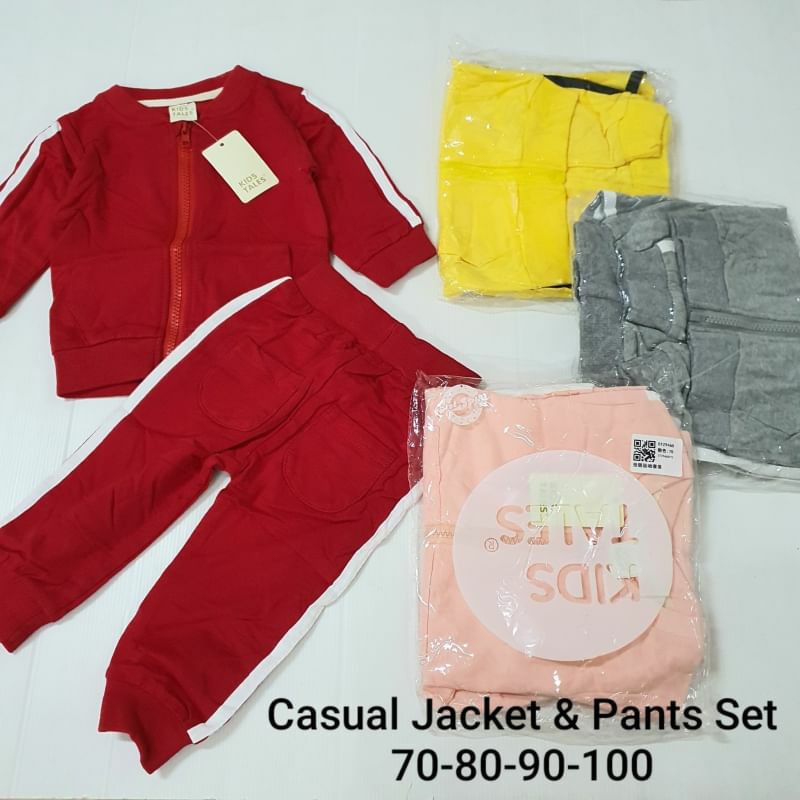 set jacket pants casual/ set baju bayi/ set jaket bayi import