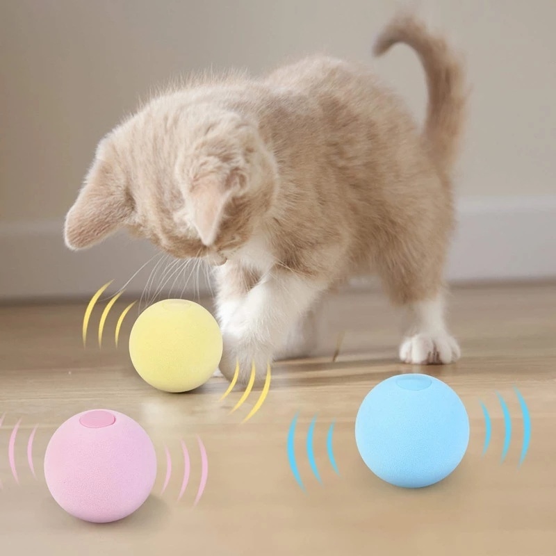 1Set Funny Cat Gravitational Toy Sound Ball / Self-play Pet Toy Ball