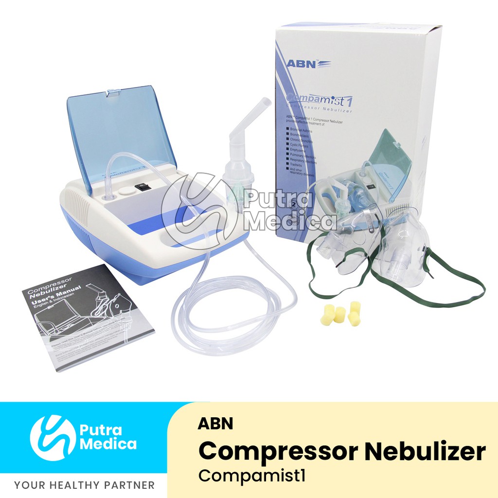 ABN Nebulizer Compamist 1 / Alat Terapi Uap / Compressor Nebuliser