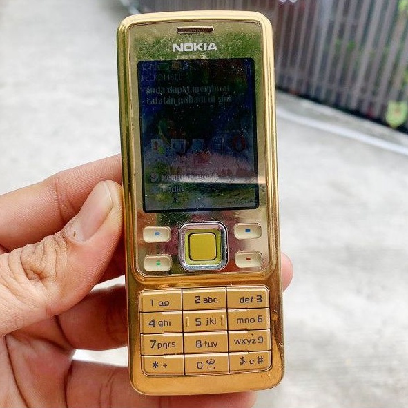 NOKIA 6300 GOLD HP JADUL SECOND ORIGINAL DUAL KAMERA KLASIK MUSIK HANDPHONE NOSTALGIA