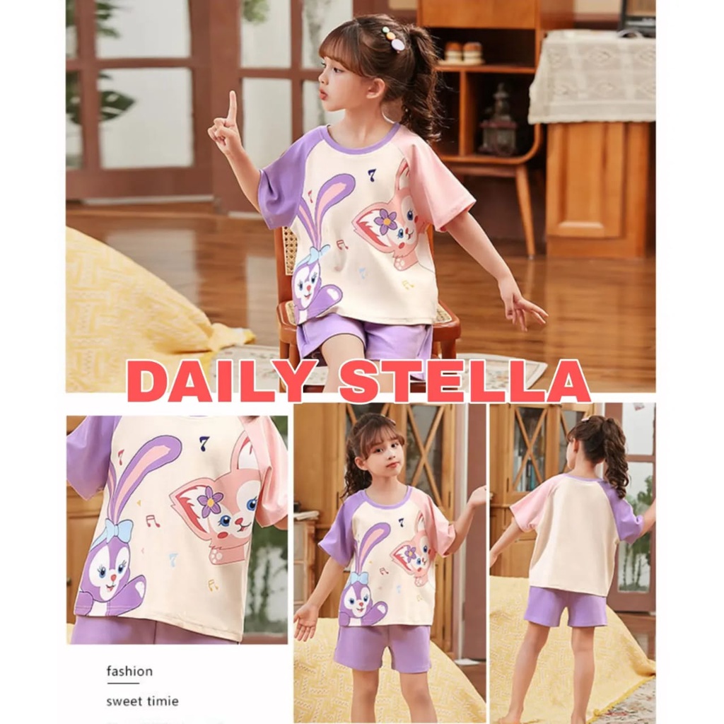 BAJUKIDDIE SETELAN DAILY BAJU TIDUR SANTAI ANAK CEWEK COWOK FASHION KOREA IMPOR