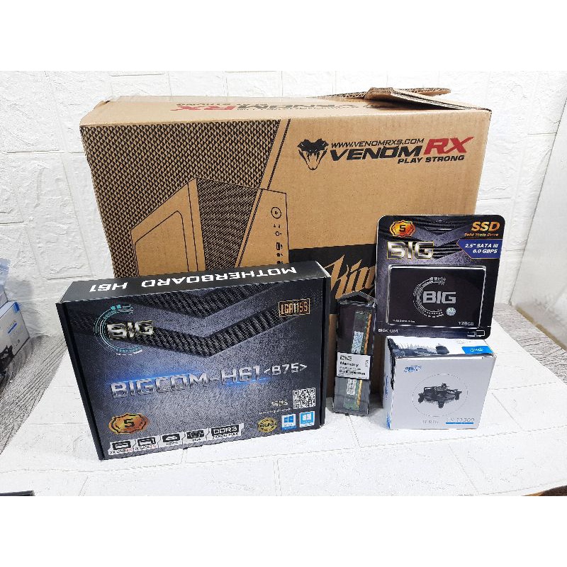 Cpu Rakitan Core i3 2120 // Mobo H61 // Ram 8Gb // Ssd 128Gb