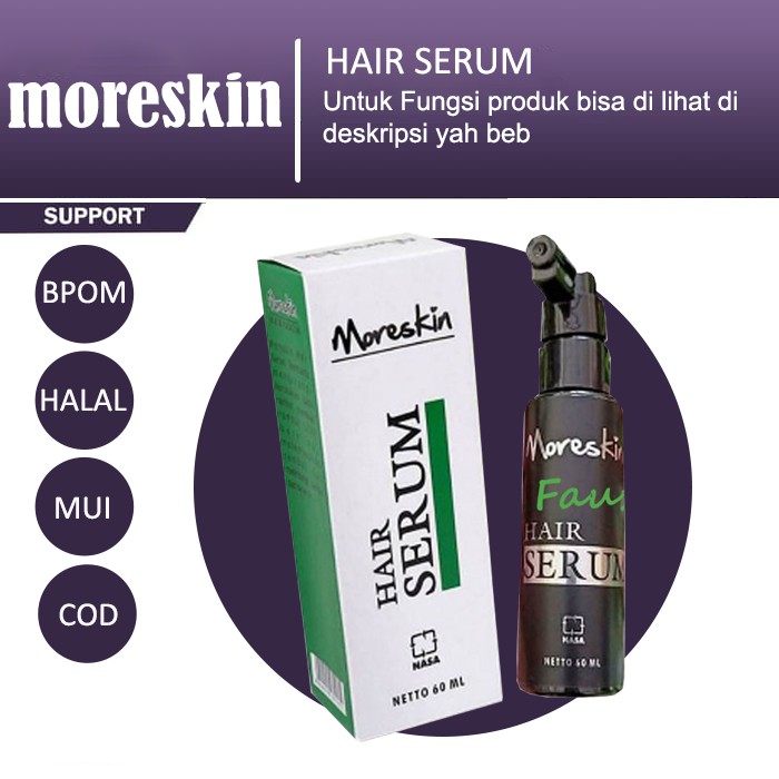 Moreskin Hair Serum Pelembab Rambut Membuat Berkilau Mengurangi Kerusakan Pelindung Dari Sinar UV