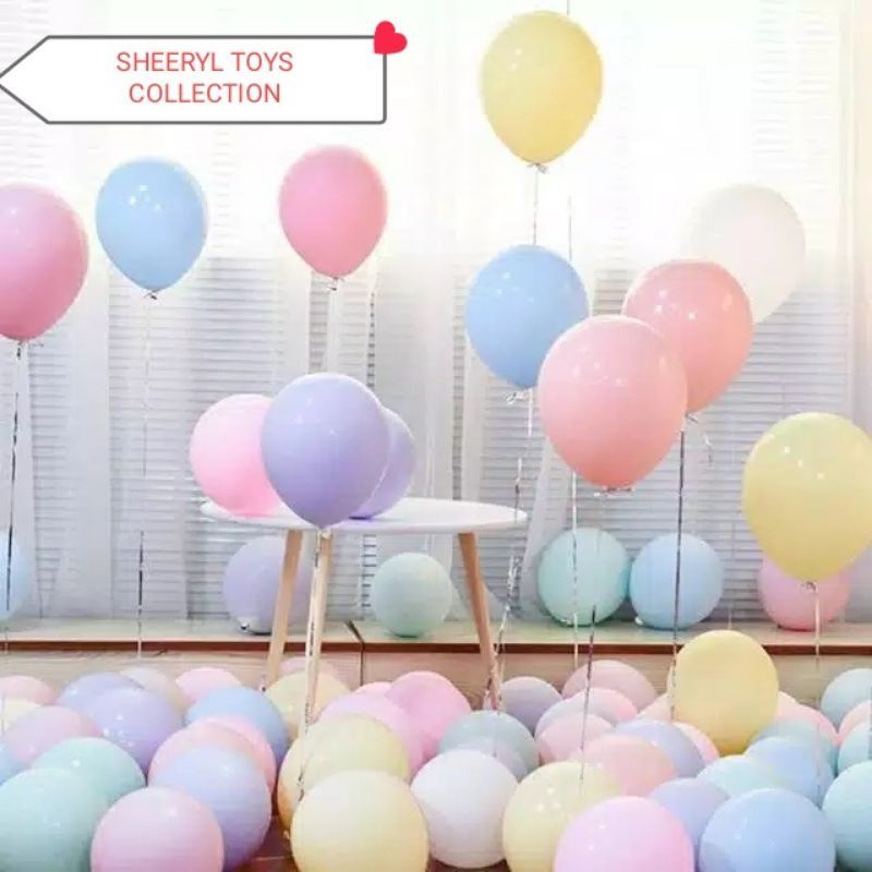 Balon tiup pastel macaron ulang tahun anak 12 inch 100 pcs