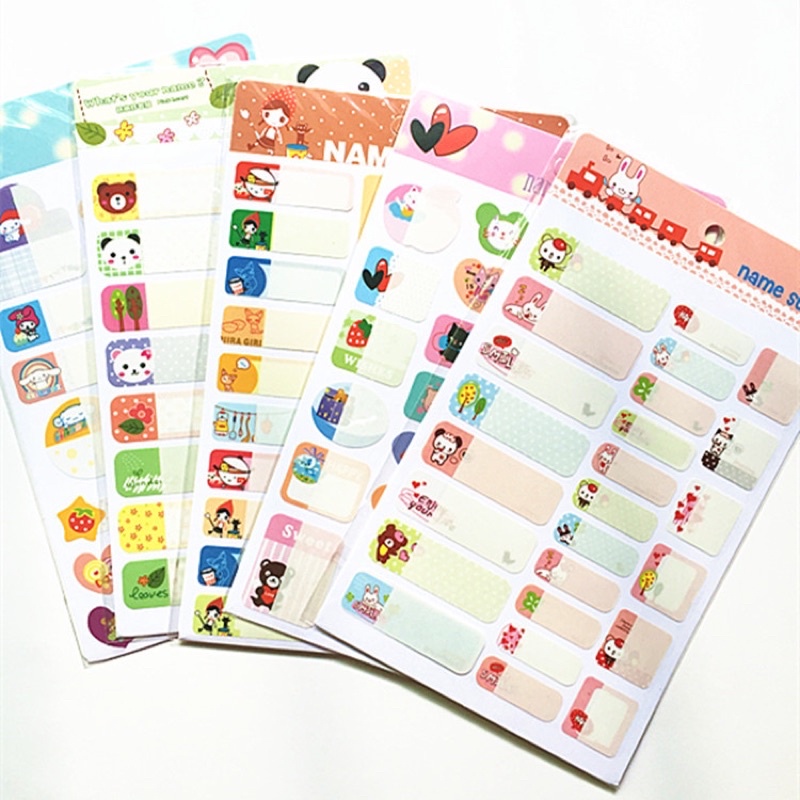 

STICKER STIKER Nama Waterproof / Anti Air Fancy label nama sticker name