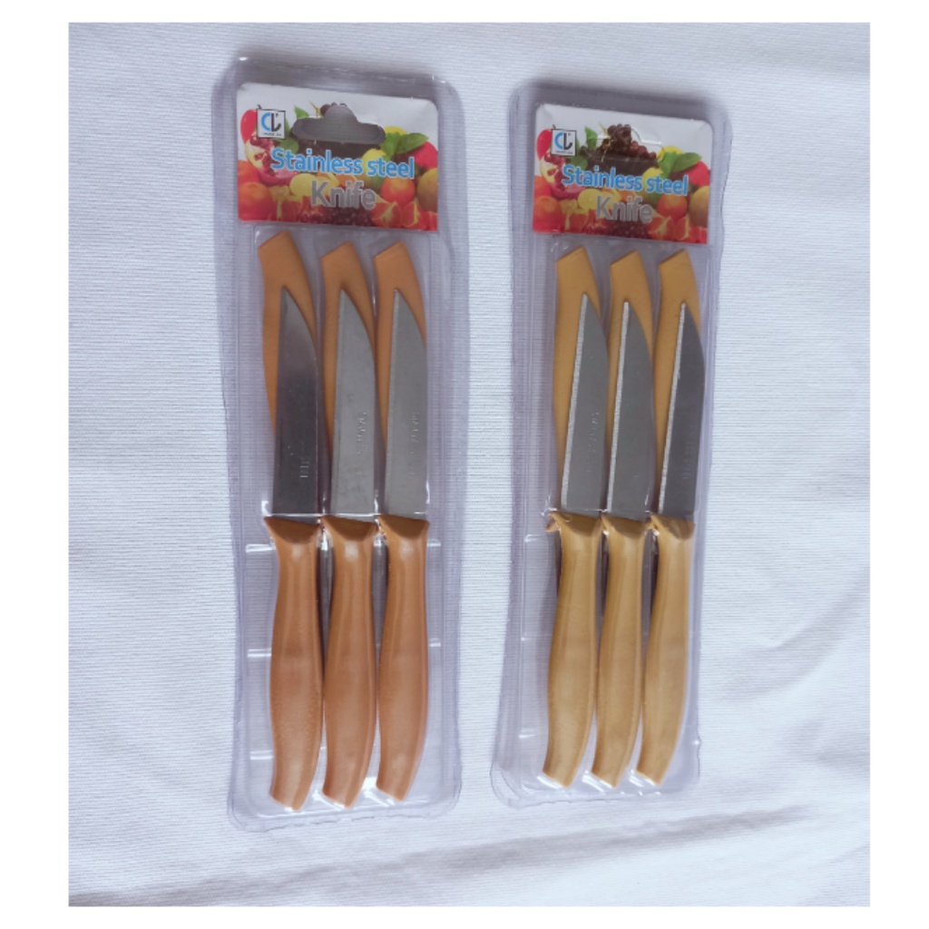 Pisau Kecil 1 Set isi 6 pcs Stainless Steel 15cm / Pisau Garnish Ukir Buah  / Small Knife 15cm