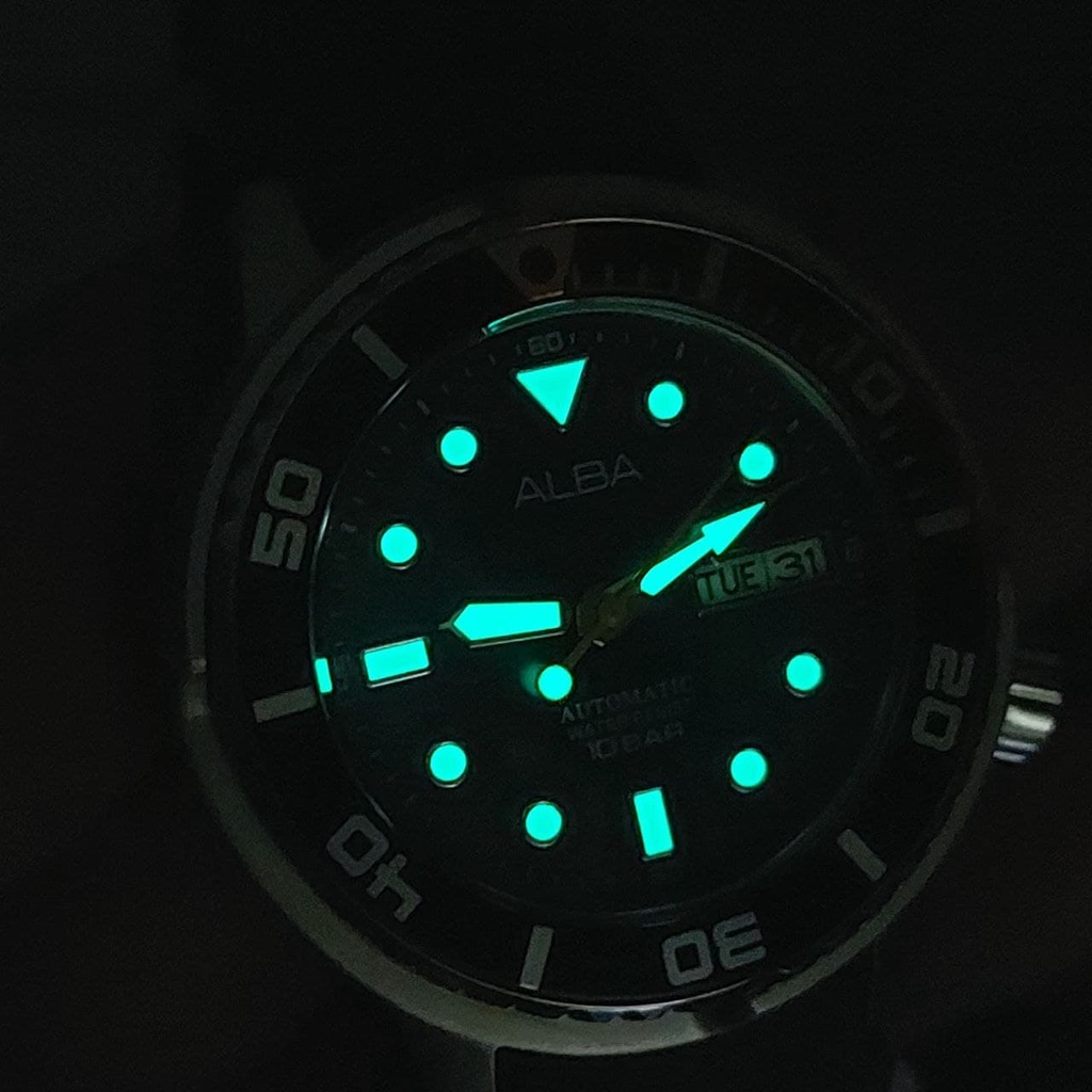 Alba Automatic AL4249X1 Tuna Emerald Green - Jam Tangan Pria AL4249