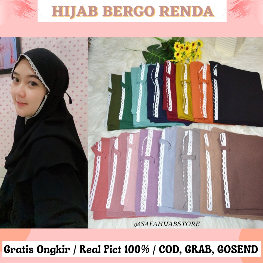 HIJAB BERGO RENDA PREMIUM