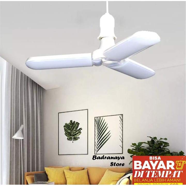 Lampu LED Model Kipas LED Bulb Fan Blade Rolinson Lampu Hias Langit - langit Kantor Unik Lucu