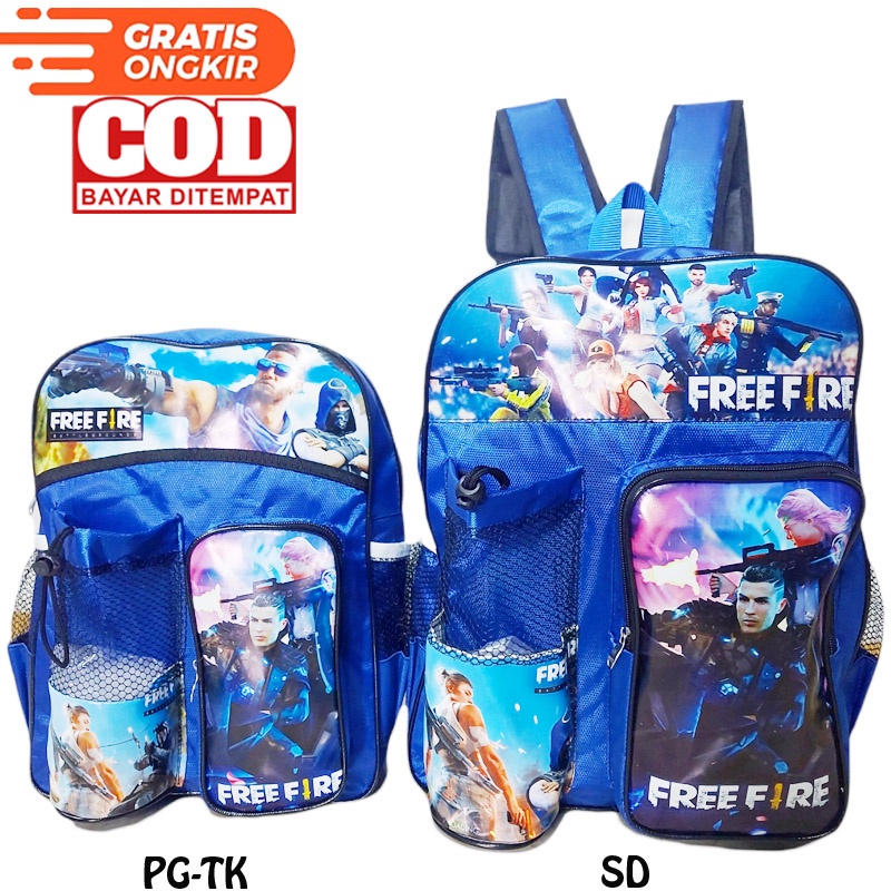 Tas Sekolah FREEFIRE Anak Laki-Laki Anak Perempuan Backpack Sekolah Anak TK SD FF