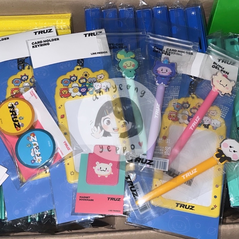 READY STOCK - TRUZ OFFICIAL LINE x TREASURE (pen, masking tape, magnet, card holder keyring)