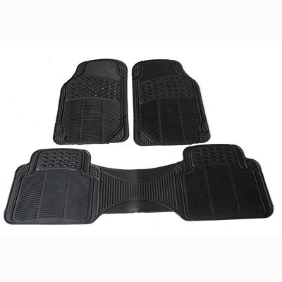 Karpet Mobil Alas Kaki Karet Tebal HITAM Premium 1 Set 3pc (bagian belakang sambung)