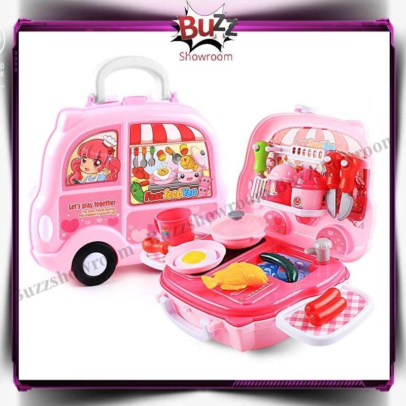 Mini Kitchen Ware Set Suitcase MasakMasak Mainan Anak Masak Masakan