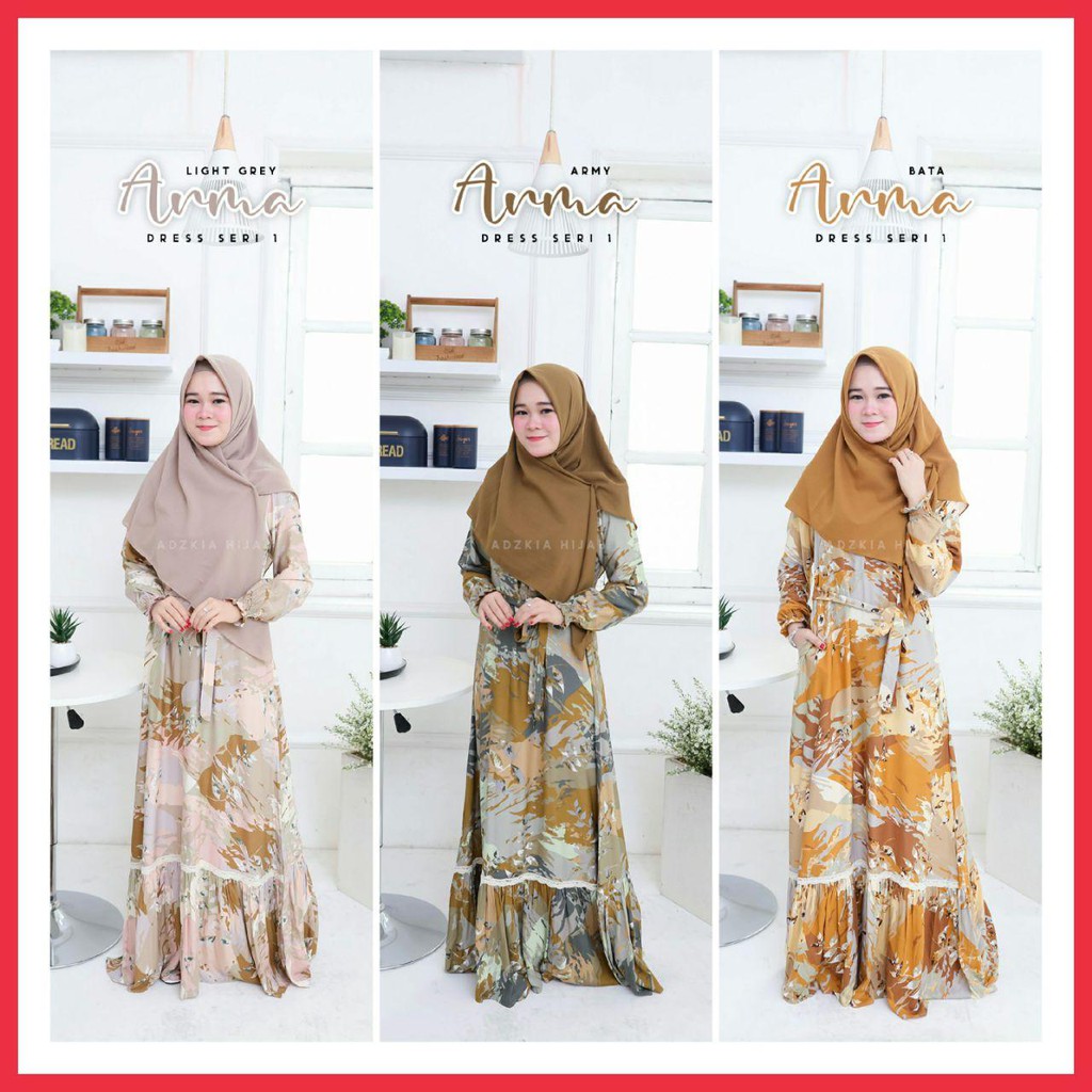 READY STOCK ARMA DRESS SERI 1 ORIGINAL BY ADZKIA HIJAB SYARI