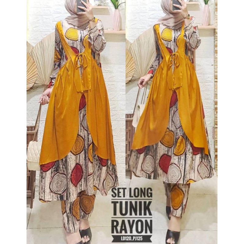 SET LONG TUNIK RAYON JUMBO