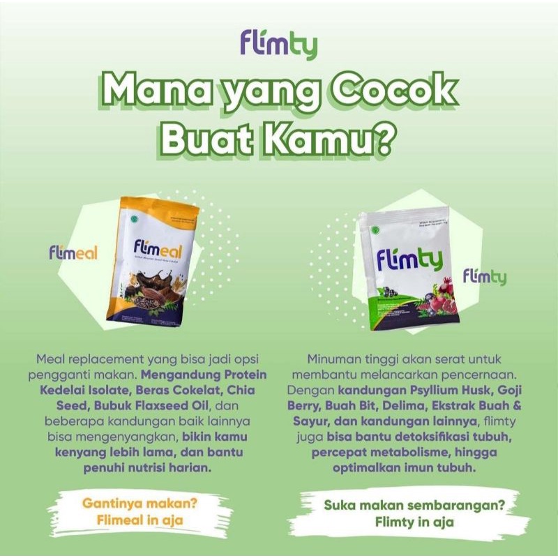 FLIMEAL BY FLIMTY ORIGINAL COKLAT SACHET PENGGANTI MAKAN