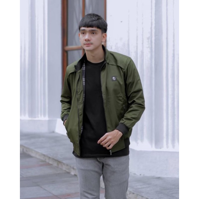 Jaket Casual Harington Flight Pria Murah - Jaket Bomber Cowok - Vintage Jacket Javan Drill