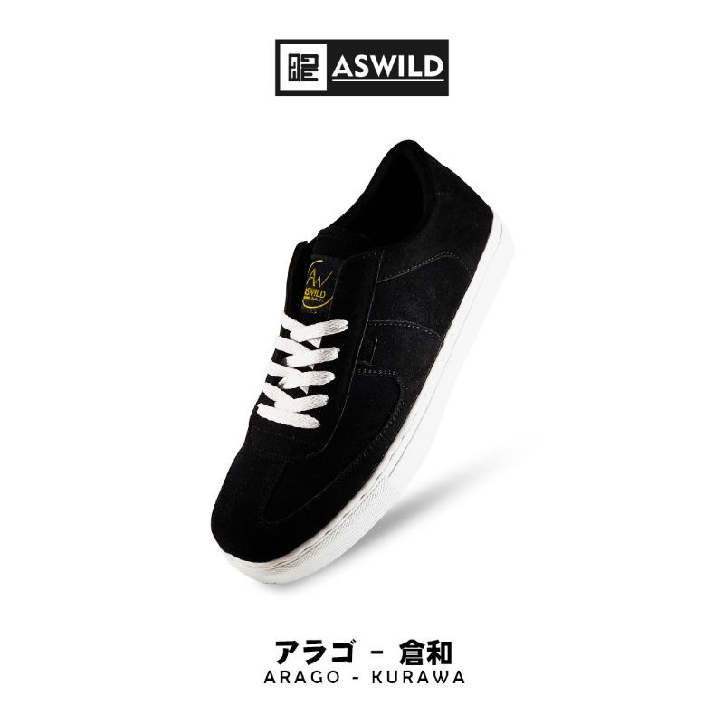 Aswild Store - Kurawa Black Loafers Tali | Sepatu Pria | Kasual