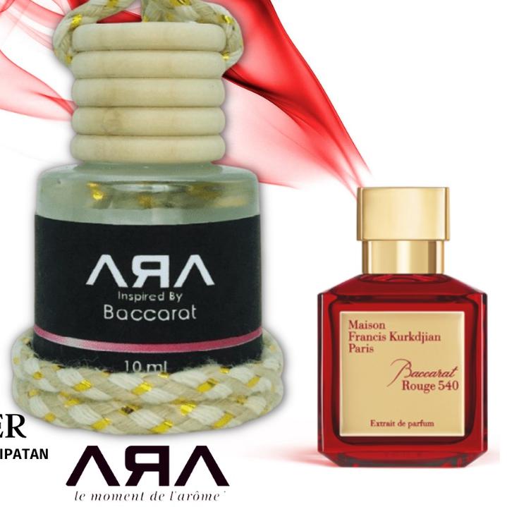 ♥ ARA Parfum Pengharum Mobil Botol Gantung Mewah Baccarat Rouge 540 Inspired ➧