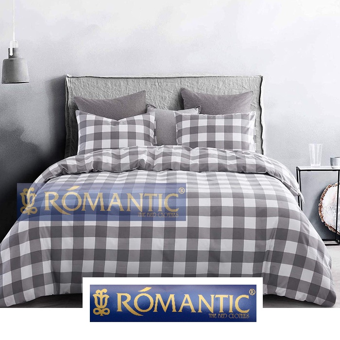 Sprei Kotak Abu Gingham by Romantic katun jepang aesthetic korea aetetic