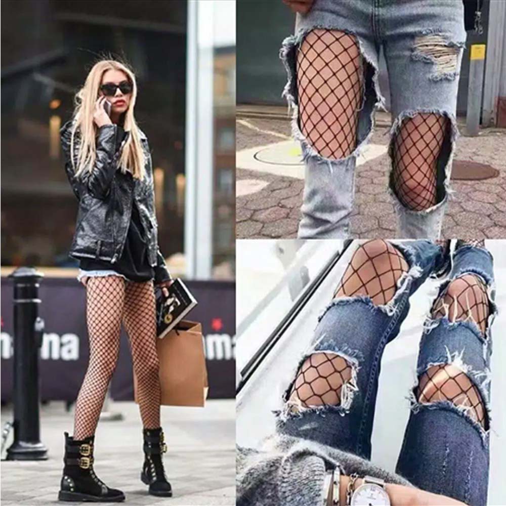 PH-01 BLACK velvet net fishnet stocking jala jaring net sexy pantyhose