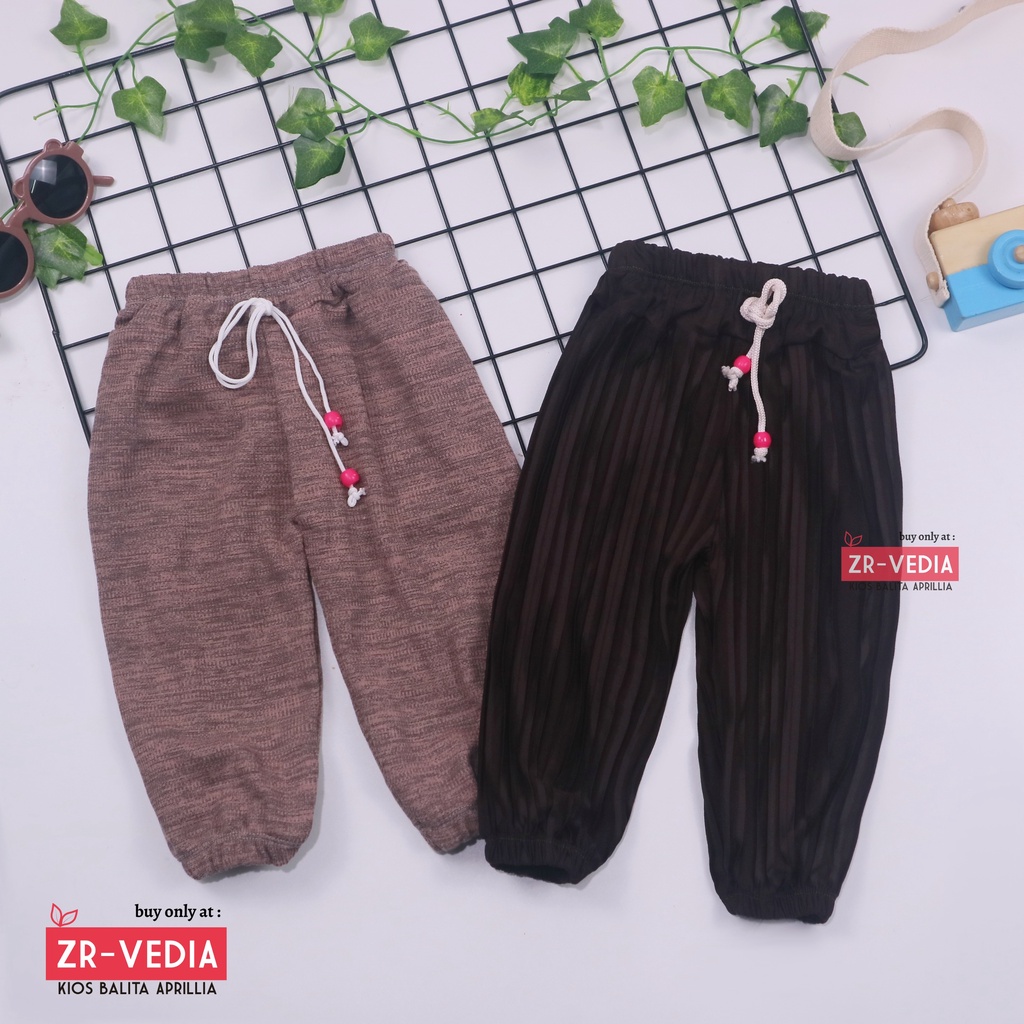 Jogger Molly Uk 1-2 Tahun / Celana Jogger Panjang Anak Perempuan Laki Laki Polos Murah Grosir Import