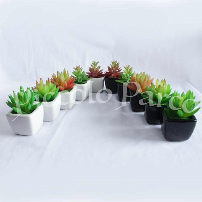PROMO 2Pcs Artificial Kaktus Succulent Pot Mini Palsu/Imitasi