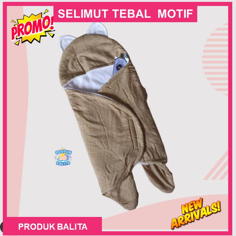 [BEST SELLER] Selimut Bedong Bayi Bulu Lembut Tebal Soft Blanket Usia 0-2 Tahun | Selimut Topi Bayi Perlengkapan Bayi Newborn | Kado Kelahiran