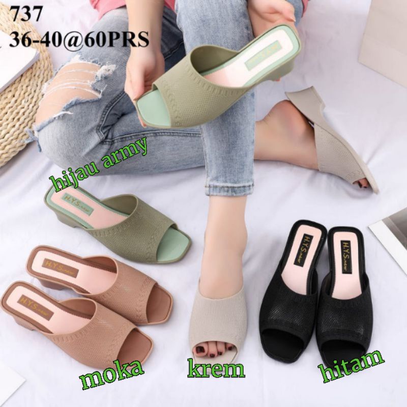 Sandal Wedges Slip On Dessy 737-1 Import-1