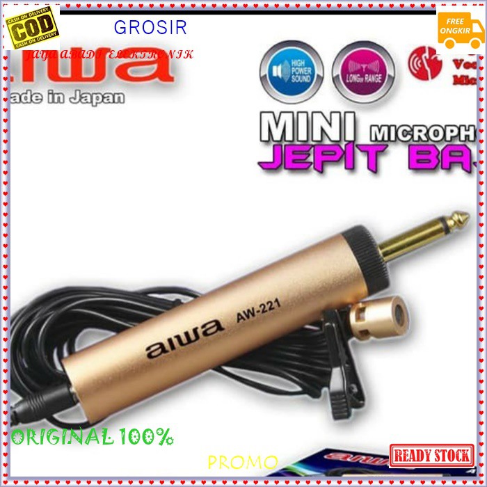 G498 Mic Jepit kabel meter Clip on Kancing kerah baju microphone klip tie mik imam kabel Condensor