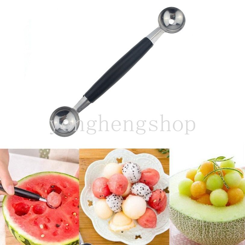 Sendok Scoop Es Krim / Buah Kepala Ganda Bahan Stainless Steel