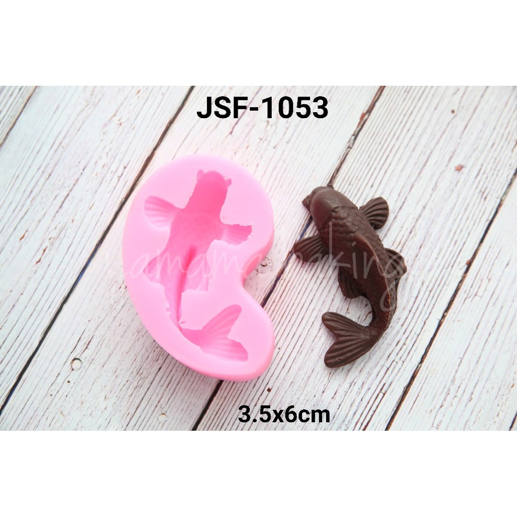 JSF-1053 Cetakan silikon, coklat, fondant, puding permen ikan koi fish