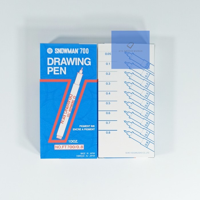 

Pendrawing- Drawing Pen Snowman 700 Hitam 0.8 Atk Murah Ecer!! -Drawing-Pen.