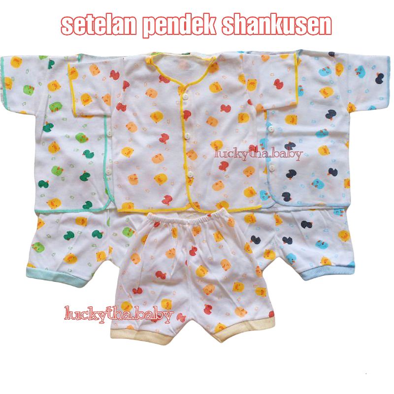 [3pcs] setelan SHANKUSEN pendek newborn / setelan bayi shankusen pendek / set shankusen pendek