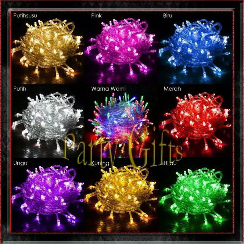 Lampu Hias Natal 10 Meter 50 LED Tumblr Light LED Dekorasi Ada Sambungan Female