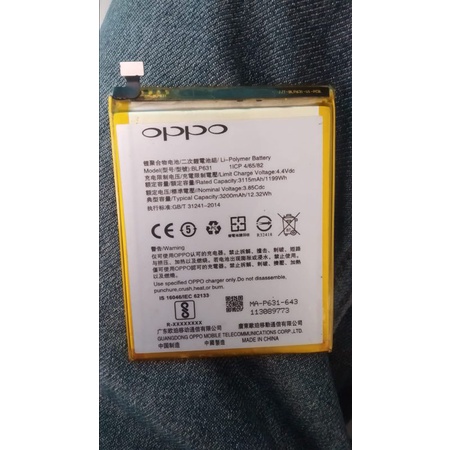 baterai Oppo F5 ORI copotan normal