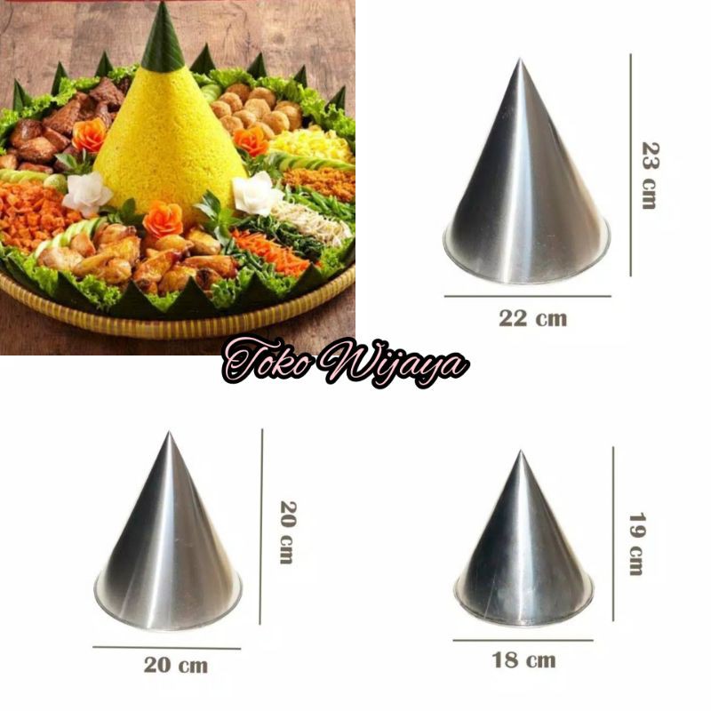 Cetakan Tumpeng mini/Loyang tumpeng alumunium