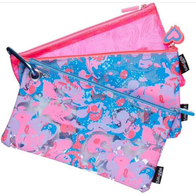 

SMIGGLE PENCIL CASE 442275 CLASSIC TRIO PARADISE GIRL PINK